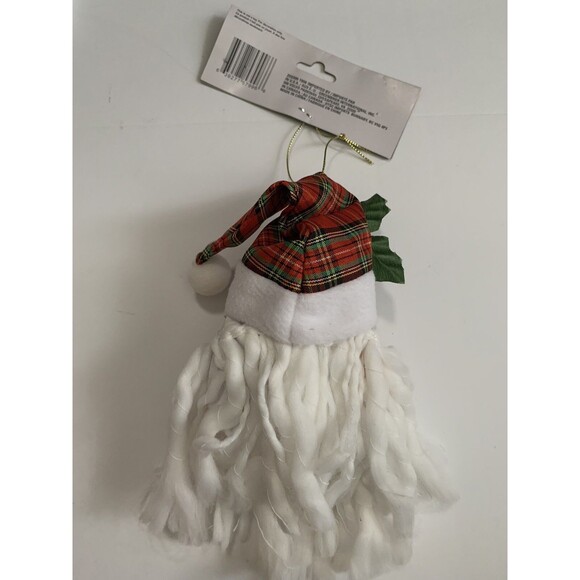 Christmas House Santa Head Ornament White Plastic Face Glasses‎ Beard Tree Decor - Picture 2 of 4